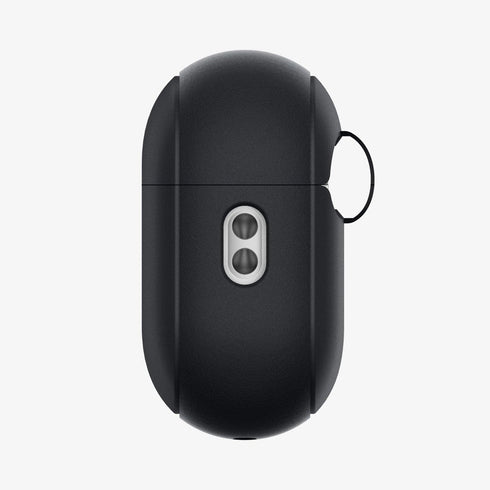 ACS05479 - Apple AirPods Pro 2 Case Silicone Fit + strap in black showing the front and side with strap